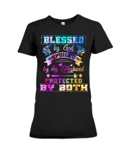 Blessed by god spoiled by my husband Premium Fit Ladies Tee tile
