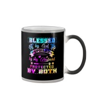 Blessed by god spoiled by my husband Color Changing Mug tile