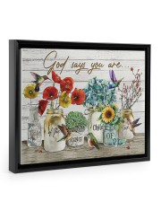 Daughter of The King Floating Framed Canvas Prints Black tile