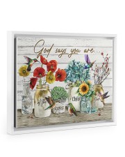 Daughter of The King Floating Framed Canvas Prints White tile