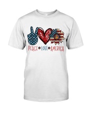 PEACE LOVE AMERICAN Classic T-Shirt front