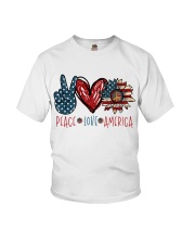 PEACE LOVE AMERICAN Youth T-Shirt tile