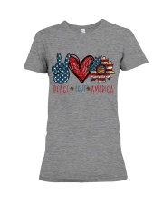 PEACE LOVE AMERICAN Premium Fit Ladies Tee tile