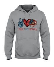 PEACE LOVE AMERICAN Hooded Sweatshirt tile