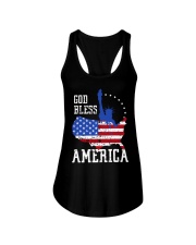 GOD BLESS AMERICA Ladies Flowy Tank tile