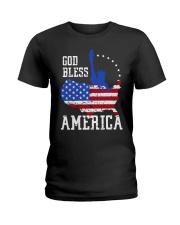 GOD BLESS AMERICA Ladies T-Shirt tile
