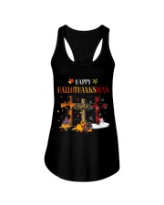 Happy Hallothanksmas Ladies Flowy Tank tile