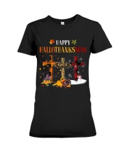 Happy Hallothanksmas Premium Fit Ladies Tee tile