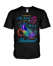 Husband V-Neck T-Shirt tile