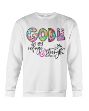 God is my refuge and strength Crewneck Sweatshirt tile