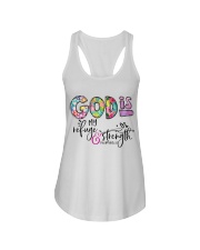 God is my refuge and strength Ladies Flowy Tank tile