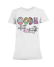 God is my refuge and strength Premium Fit Ladies Tee tile
