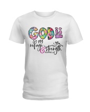 God is my refuge and strength Ladies T-Shirt tile