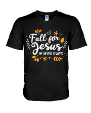 Fall for Jesus V-Neck T-Shirt tile