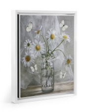 INHALE EXHALE Floating Framed Canvas Prints White tile
