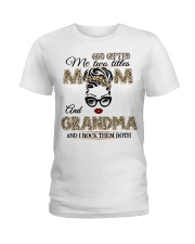 God Gifted Me Two Titles Mom And Grandma Ladies T-Shirt tile