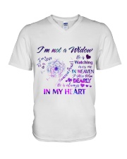 I'm not a widow V-Neck T-Shirt tile
