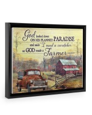 I need a caretaker Floating Framed Canvas Prints Black tile
