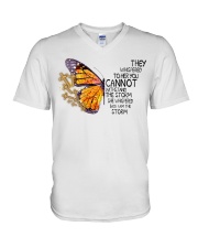 Butterfly V-Neck T-Shirt tile
