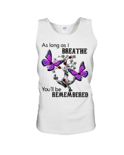 As long as i breathe you'll be remembered Unisex Tank tile