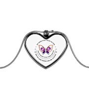MY MIND STILL TALKS TO YOU Metallic Heart Necklace tile