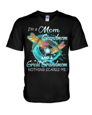 I'm a Mom Grandmom and a Great Grandmom V-Neck T-Shirt tile