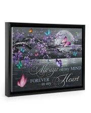 Always on my Mind - Forever in my Heart 14x11 Black Floating Framed Canvas Prints thumbnail