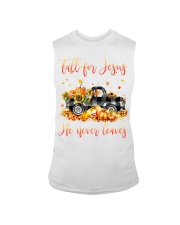 Fall for Jesus He never leaves Sleeveless Tee tile
