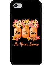 Fall For Jesus He Never Leaves Phone Case tile