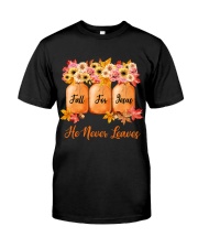 Fall For Jesus He Never Leaves Premium Fit Mens Tee tile