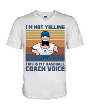 This Is My Baseball Coach Voice Nhg07 V-Neck T-Shirt tile