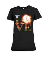 Baseball Love Shirt Premium Fit Ladies Tee tile