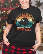 Rockin' The Exhausted American Football Mom Life Shirt SUR Classic T-Shirt custom-t-shirts-classic-lifestyle-front-322