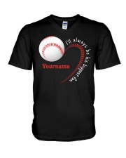 I'll Always Be His Biggest Fan Customized Baseball Shirt SUR V-Neck T-Shirt tile