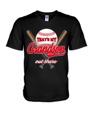 That's My Grandson Out There Baseball Shirt V-Neck T-Shirt tile