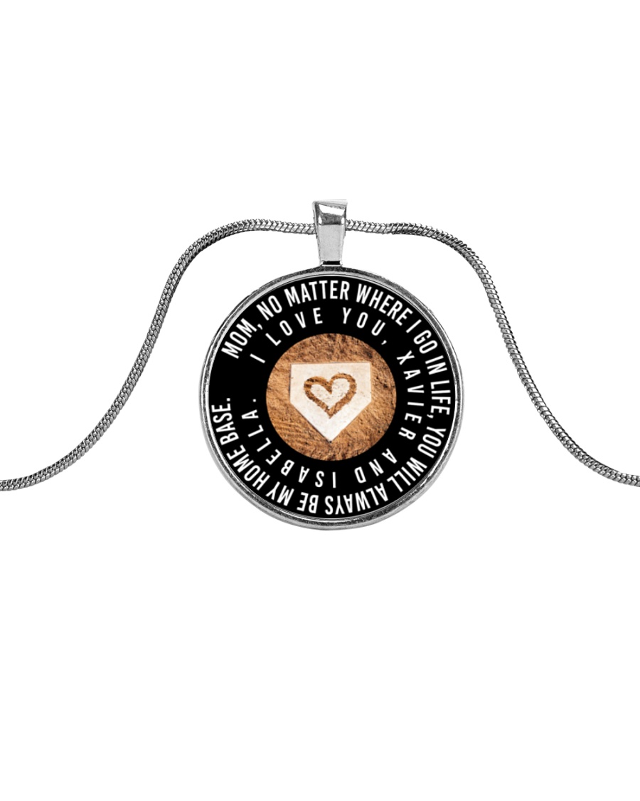 Customized Necklace - Xavier and Isabella Metallic Circle Necklace