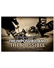 The Difference Between The Impossible And The Possible Hockey Home Decor 17x11 Poster front