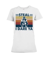 Steal I Dare Ya Baseball Catcher Shirt Premium Fit Ladies Tee tile