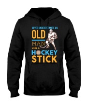 Never Underestimate An Old Man With A Hockey Stick Hooded Sweatshirt tile