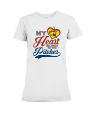 My Heart Belong To The Pitcher Shirt SUR Premium Fit Ladies Tee tile