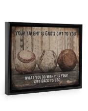 Your talent is God's gift Baseball Canvas Nhg07 Floating Framed Canvas Prints Black tile