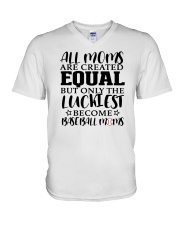 The Luckiest Become Baseball Moms Shirt SUR V-Neck T-Shirt tile