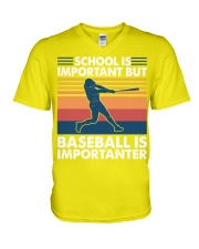 Baseball Is Importanter ver Black Nhg07 V-Neck T-Shirt tile