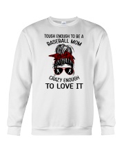 Touch Enough To Be A Baseball Mom Shirt Crewneck Sweatshirt tile