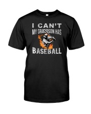 I Can't My Grandson Has Baseball Shirt SUR Premium Fit Mens Tee tile