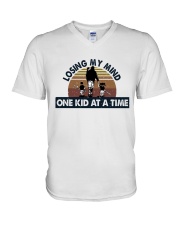 Losing My Mind One Kid At A Time Shirt V-Neck T-Shirt tile