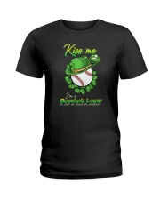 Kiss Me I'm A Baseball Lover Shirt Ladies T-Shirt tile