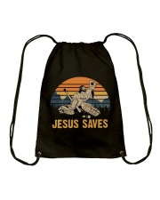 Jesus Saves Hockey Shirt Drawstring Bag tile