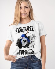 Born To Play Baseball Forced To Go To School Customized Shirt SUR Classic T-Shirt apparel-classic-tshirt-lifestyle-front-100