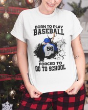 Born To Play Baseball Forced To Go To School Customized Shirt SUR Classic T-Shirt custom-t-shirts-classic-lifestyle-front-329